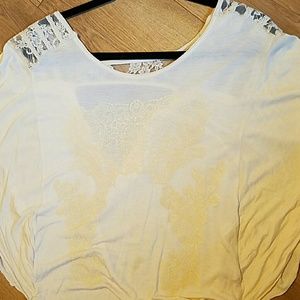Free People Angel sleeve crop top